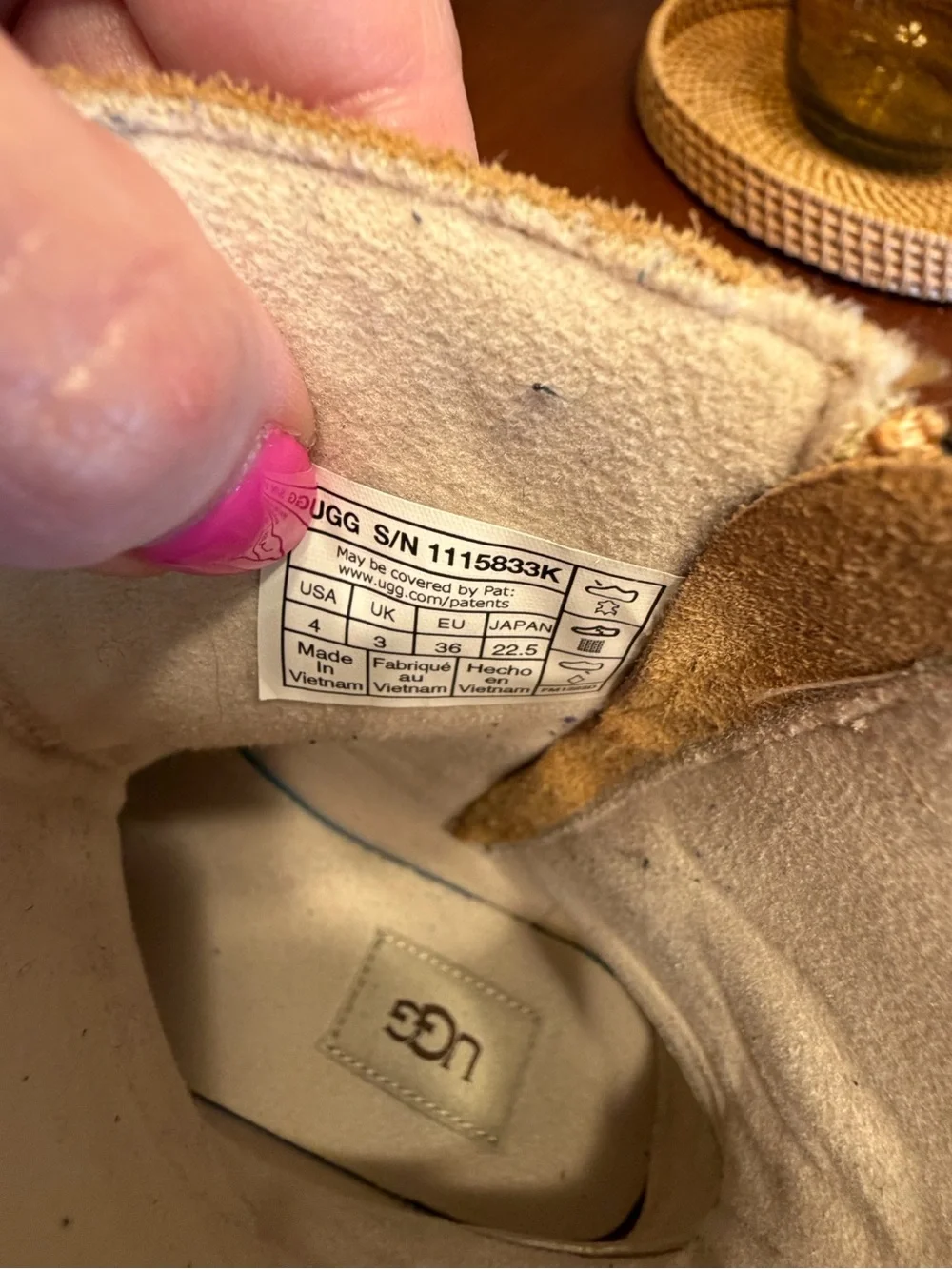 UGG Kids Chestnut Suede Star-Bow Boots